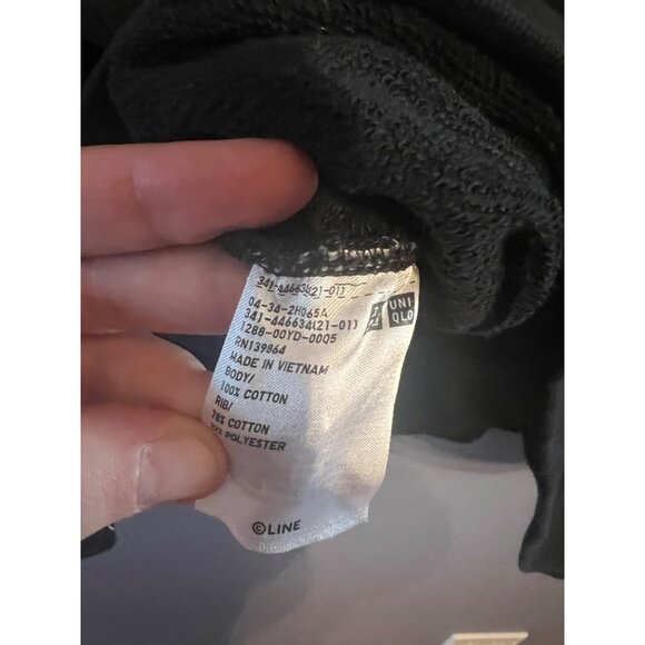 Uniqlo x Line Friends Year of The Tiger Lets Celebrate Together Black Hoodie XXL - Picture 4 of 5